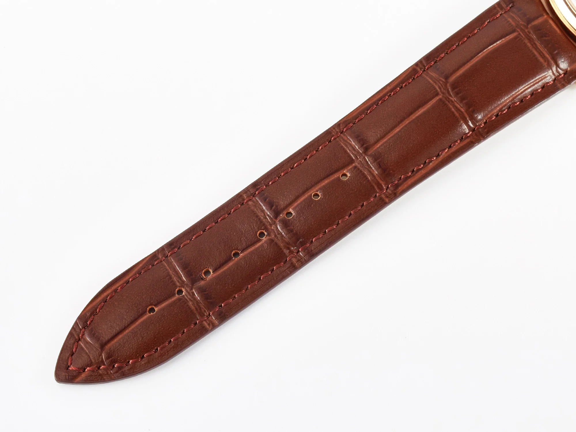 Master Ultra Thin Moon RG Z+F 1:1 Best Edition White Dial on Brown Leather Strap A925