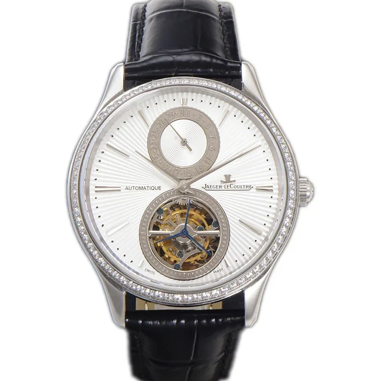 Master Ultra Thin Tourbillon White Dial with Diamond Bezel in White Gold