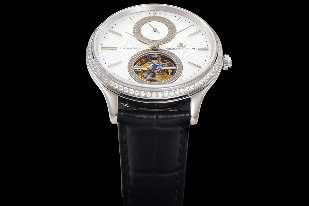 Master Ultra Thin Tourbillon White Dial with Diamond Bezel in White Gold