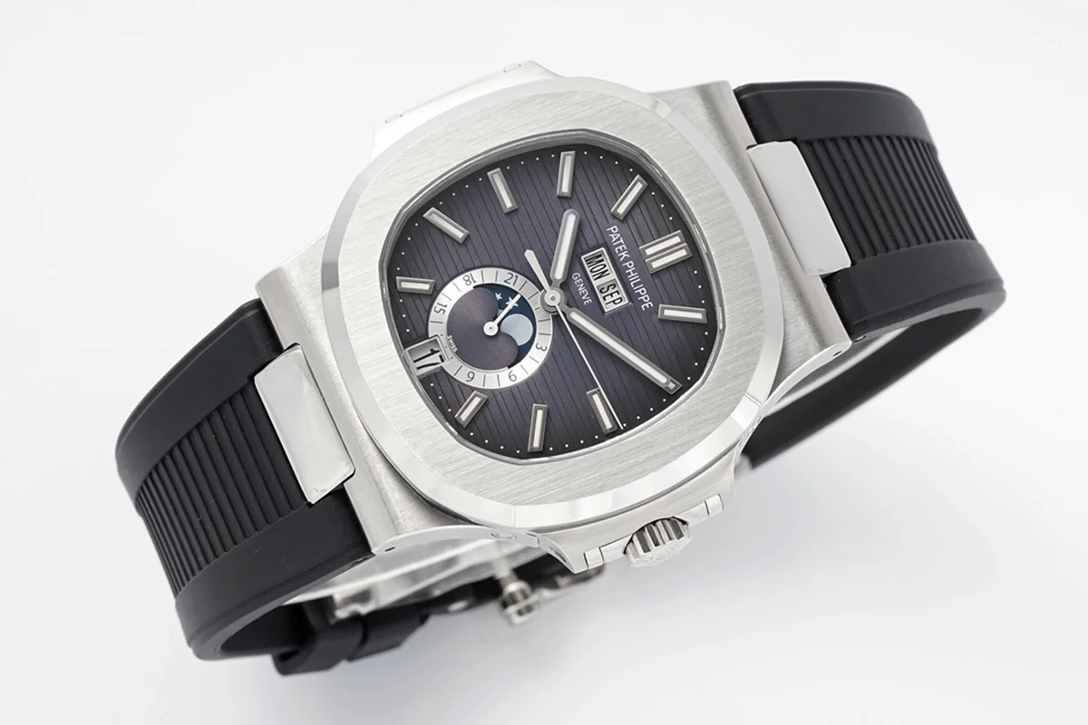 Nautilus 57261A-001 Grey Dial in Rubber Strap
