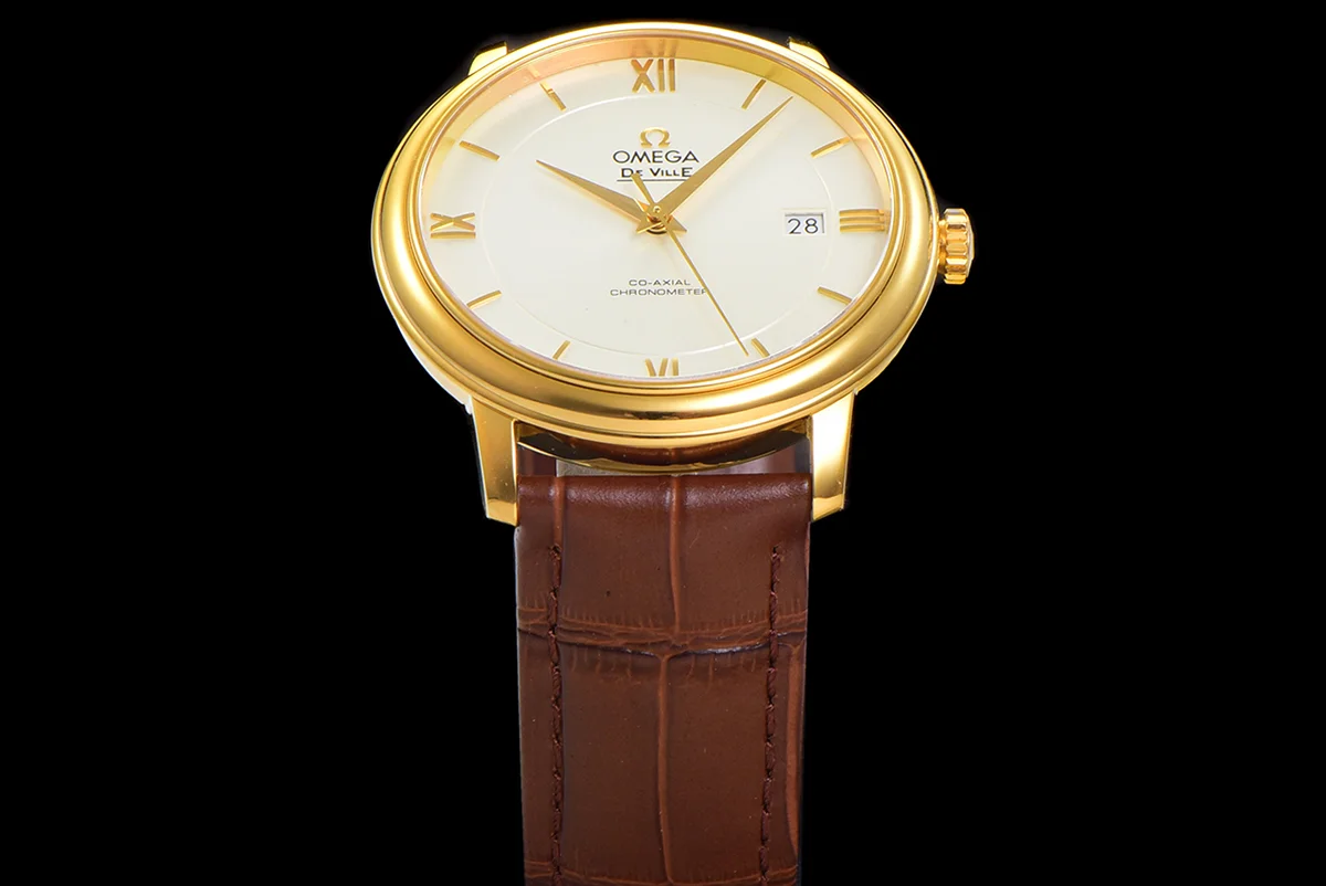Omega De Ville Prestige Co‑Axial Master Chronometer 40mm White Dial in Yellow Gold