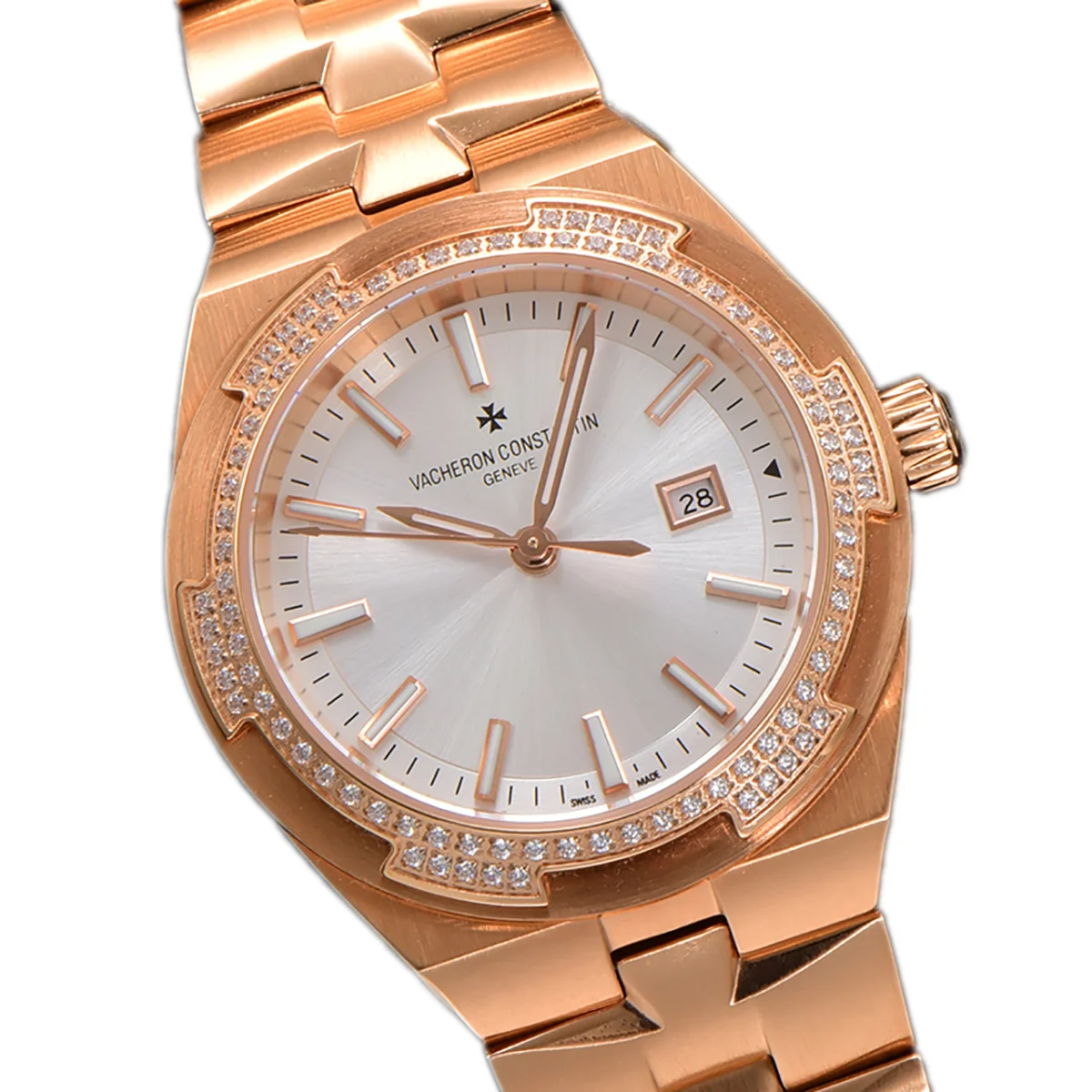 Overseas White Dial Ref. 4205 35mm in Rose Gold