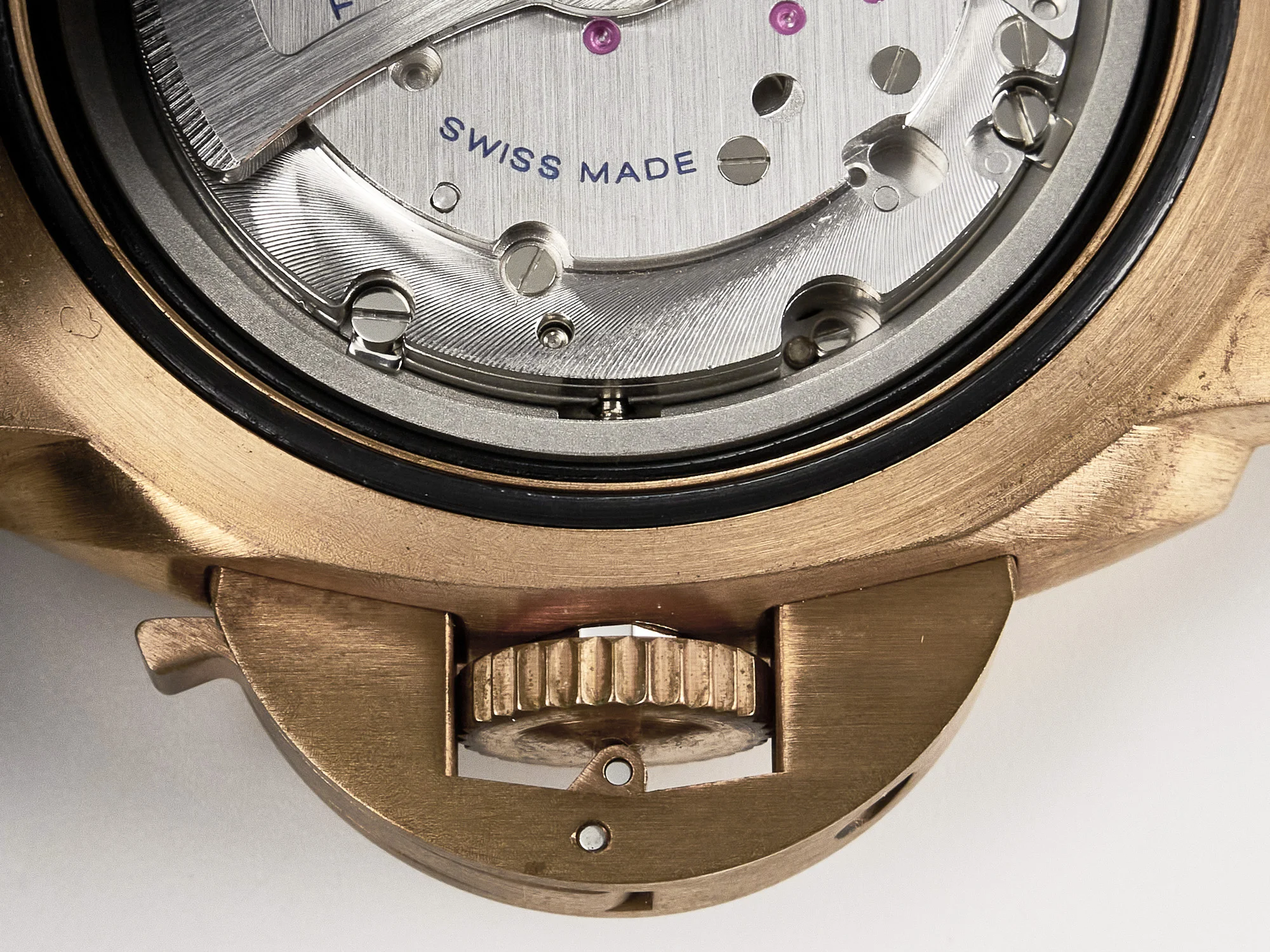 PAM968 V Bronzo VSF 1:1 Best Edition Brown Ceramic Bezel and Dial on Brown Calfskin Strap P.9010 Clone