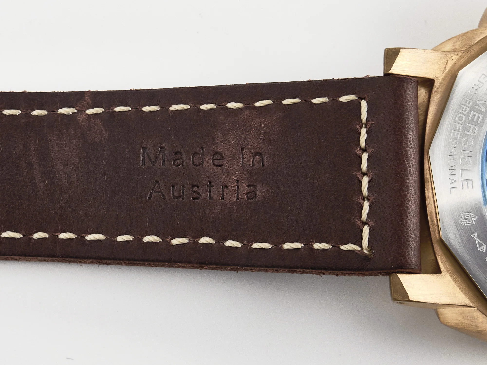PAM968 V Bronzo VSF 1:1 Best Edition Brown Ceramic Bezel and Dial on Brown Calfskin Strap P.9010 Clone