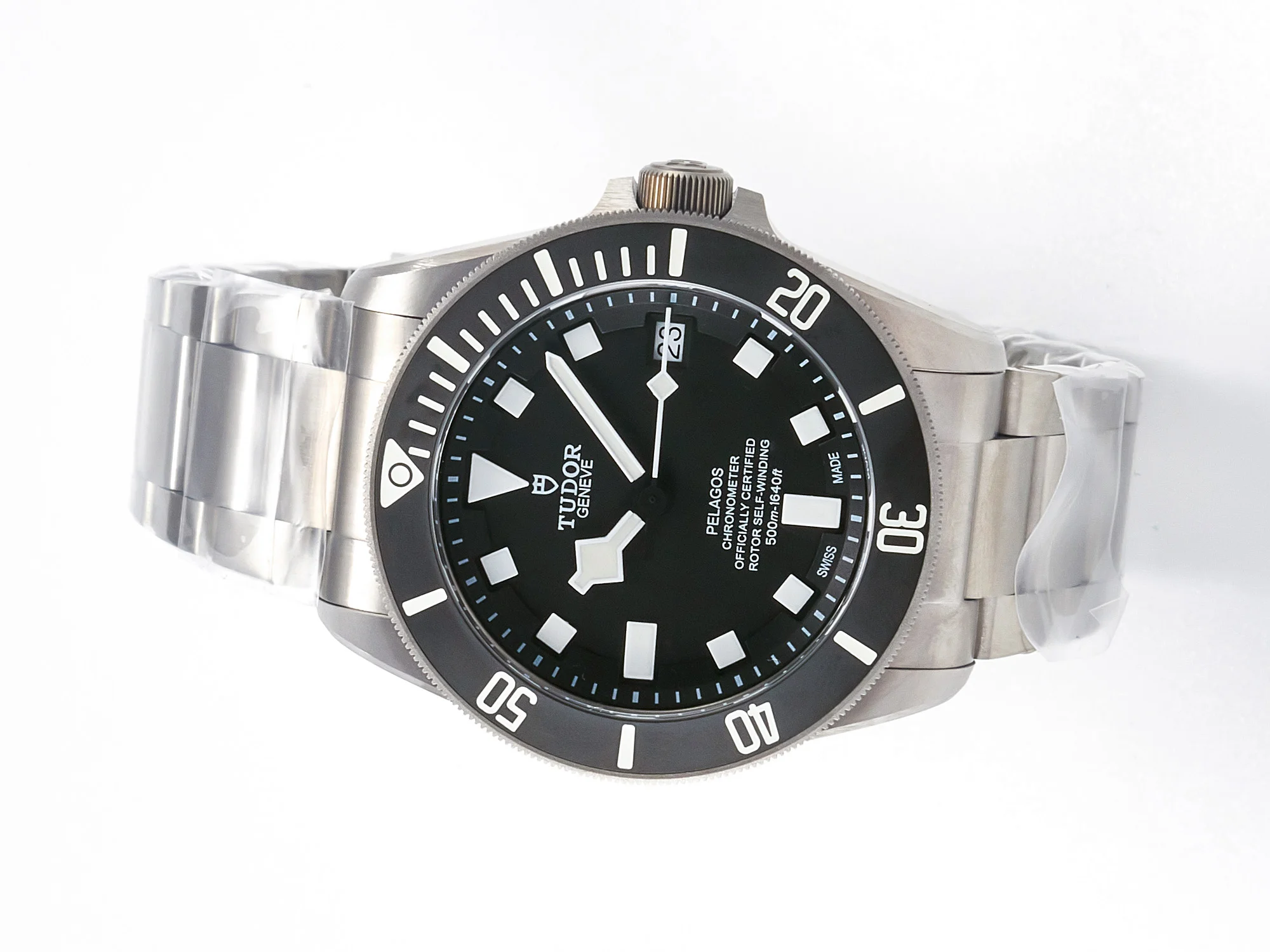 Pelagos Titanium Black Ceramic XF 1:1 Best Edition Black Dial on Titanium Bracelet A2824