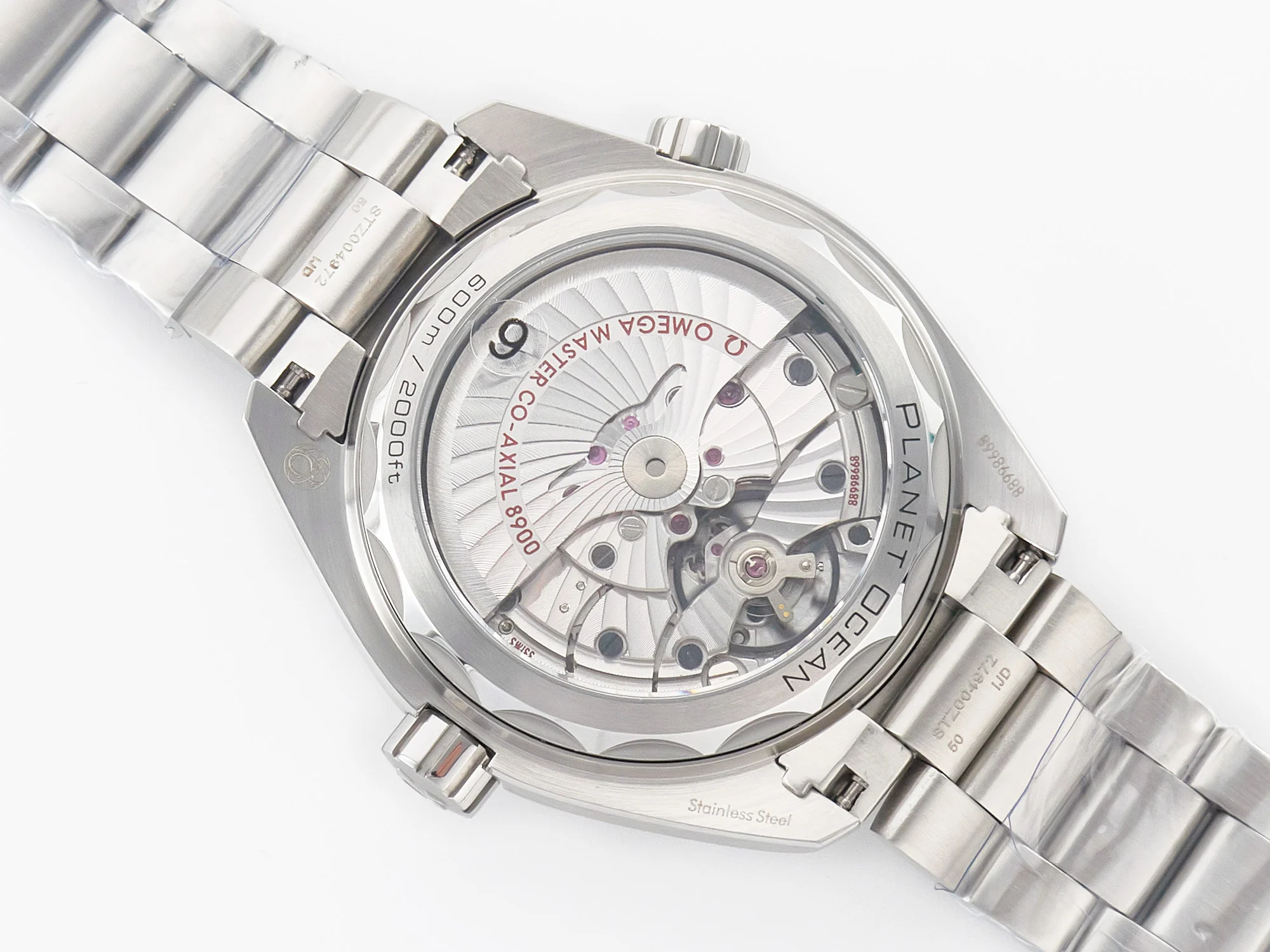 Planet Ocean 600M 39.5mm VSF 1:1 Best Edition Black Dial Black Ceramic Bezel on SS Bracelet A8800