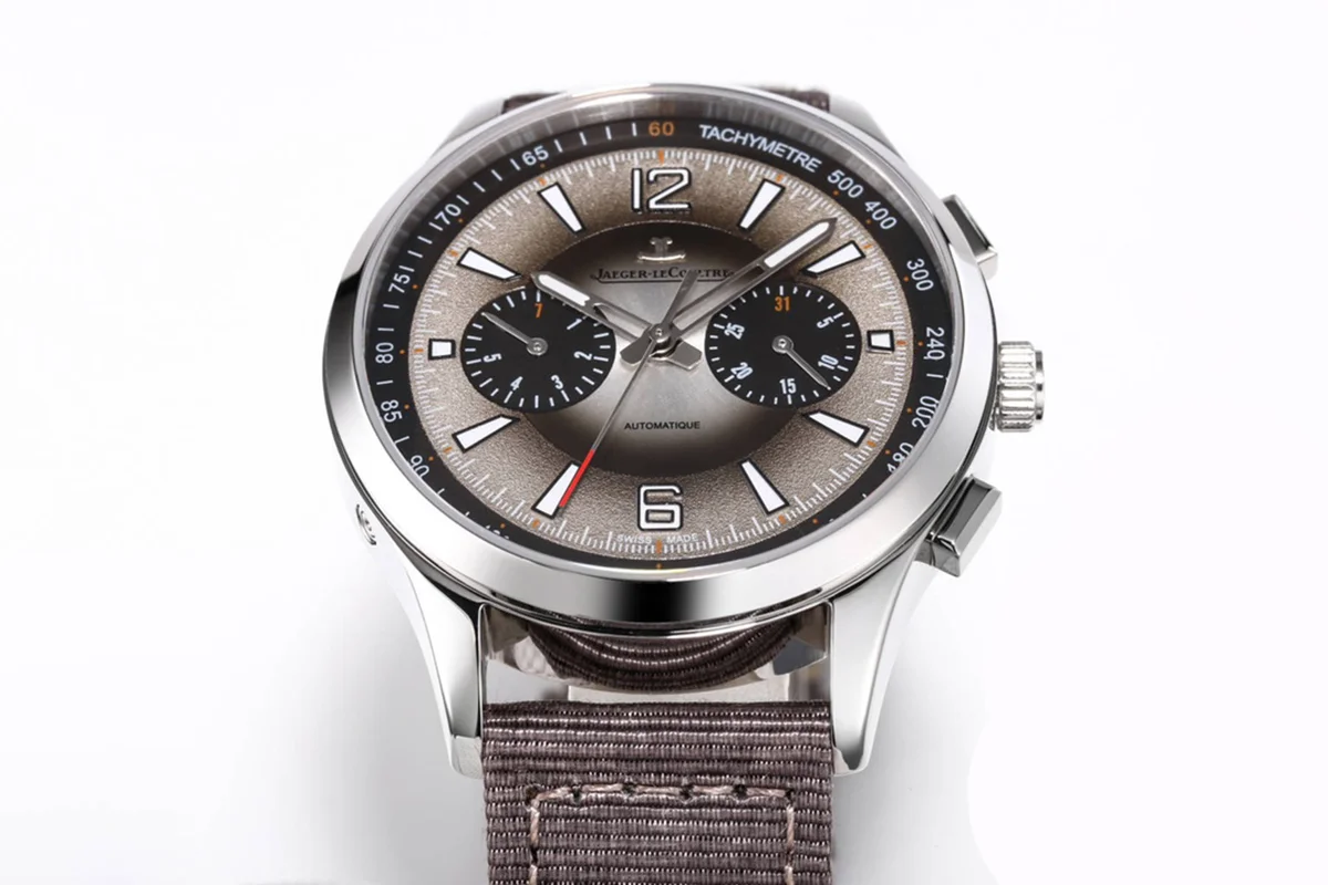 Polaris Chronograph Grey Dial on Brown Nylon Strap Ref. Q902843J