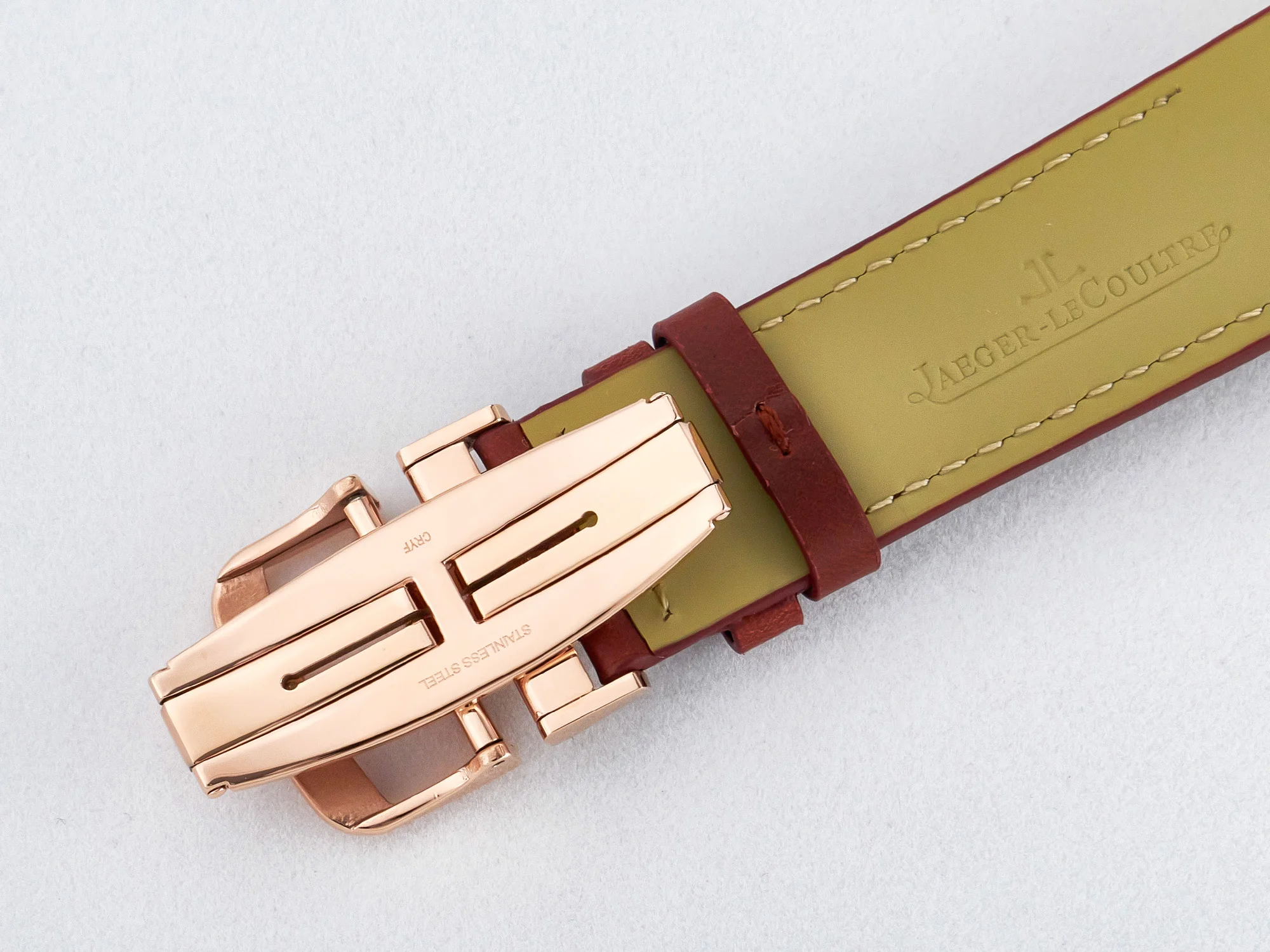 Reverso Tribute Duoface Small Seconds RG MGF Best Edition Black Dial on Red Leather Strap A854A
