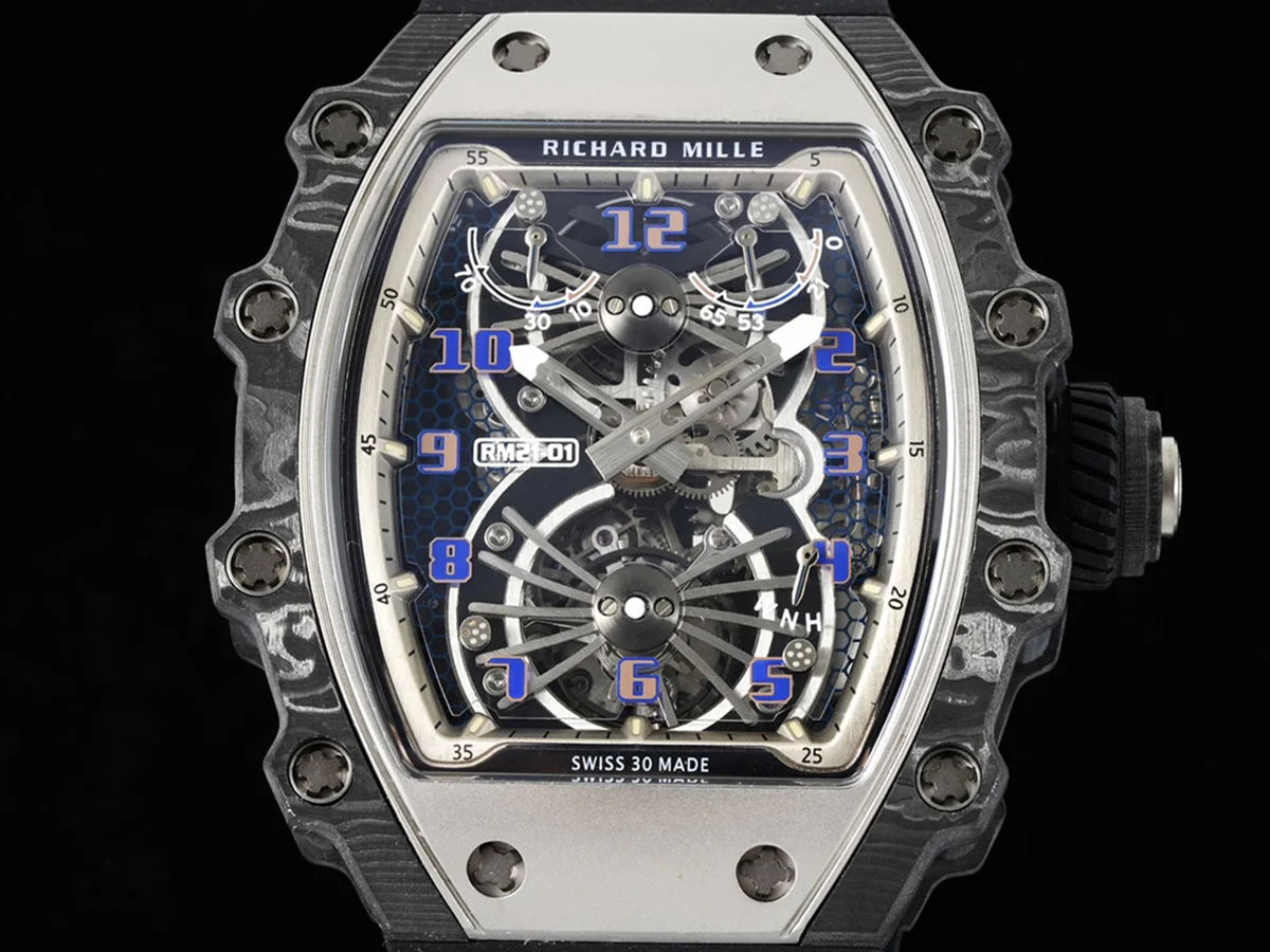 RM 021-01 Tourbillon Aerodyne on White Rubber Strap