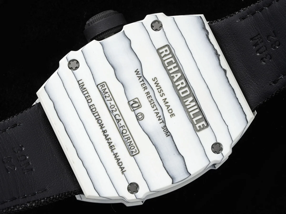 RM 027-02 Tourbillon Rafael Nadal White NTPT on Black Nylon Strap