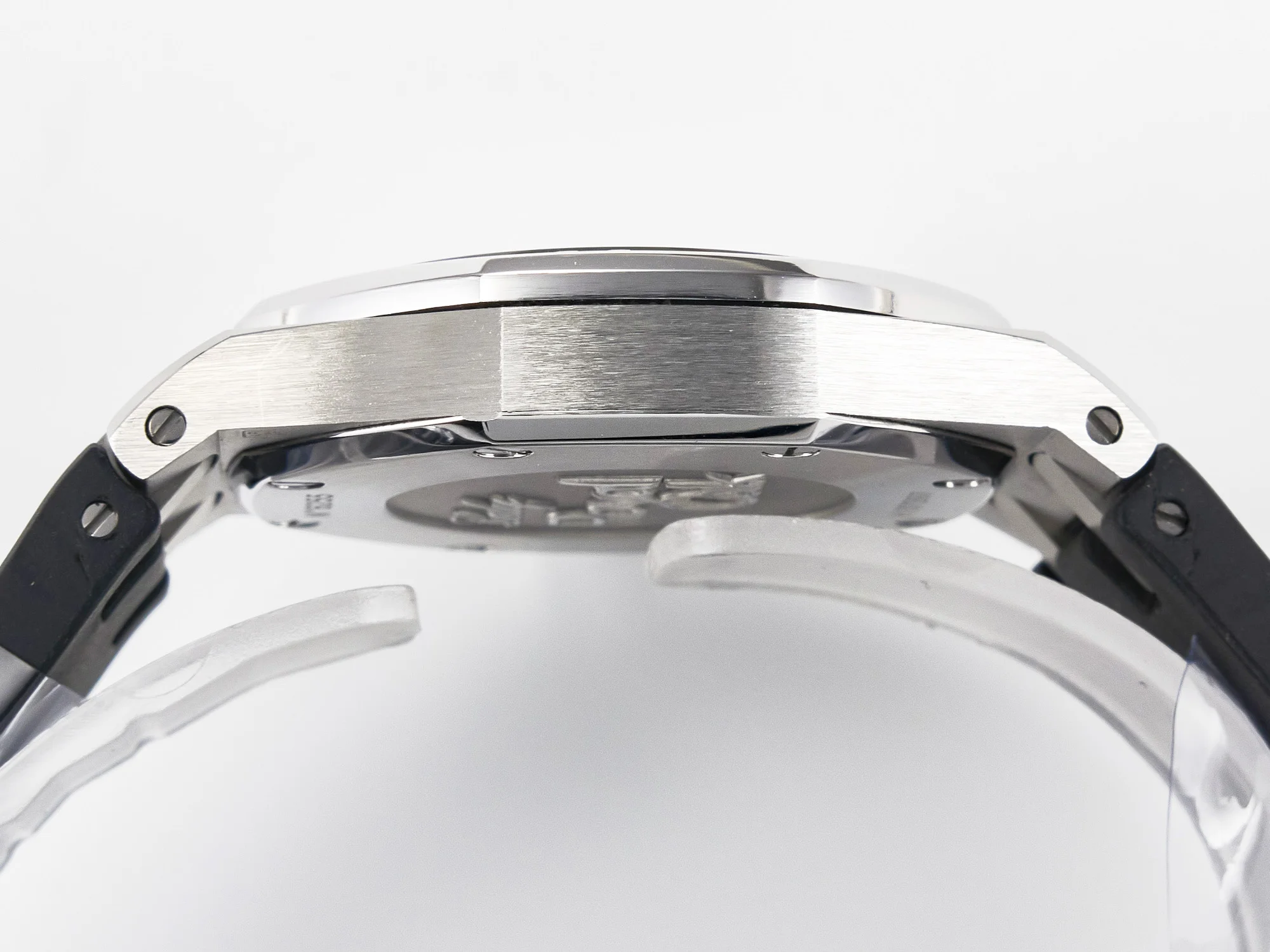 Royal Oak Offshore Ladies 33mm SS DRF Best Edition Black Dial Diamonds Bezel on Black Rubber Strap ETA Quartz