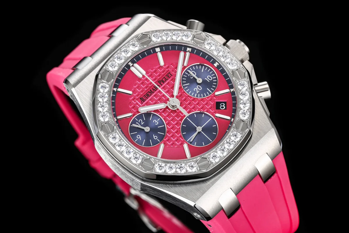 Royal Oak Offshore Selfwinding Chronograph 37mm Pink Dial in Steel 26231ST