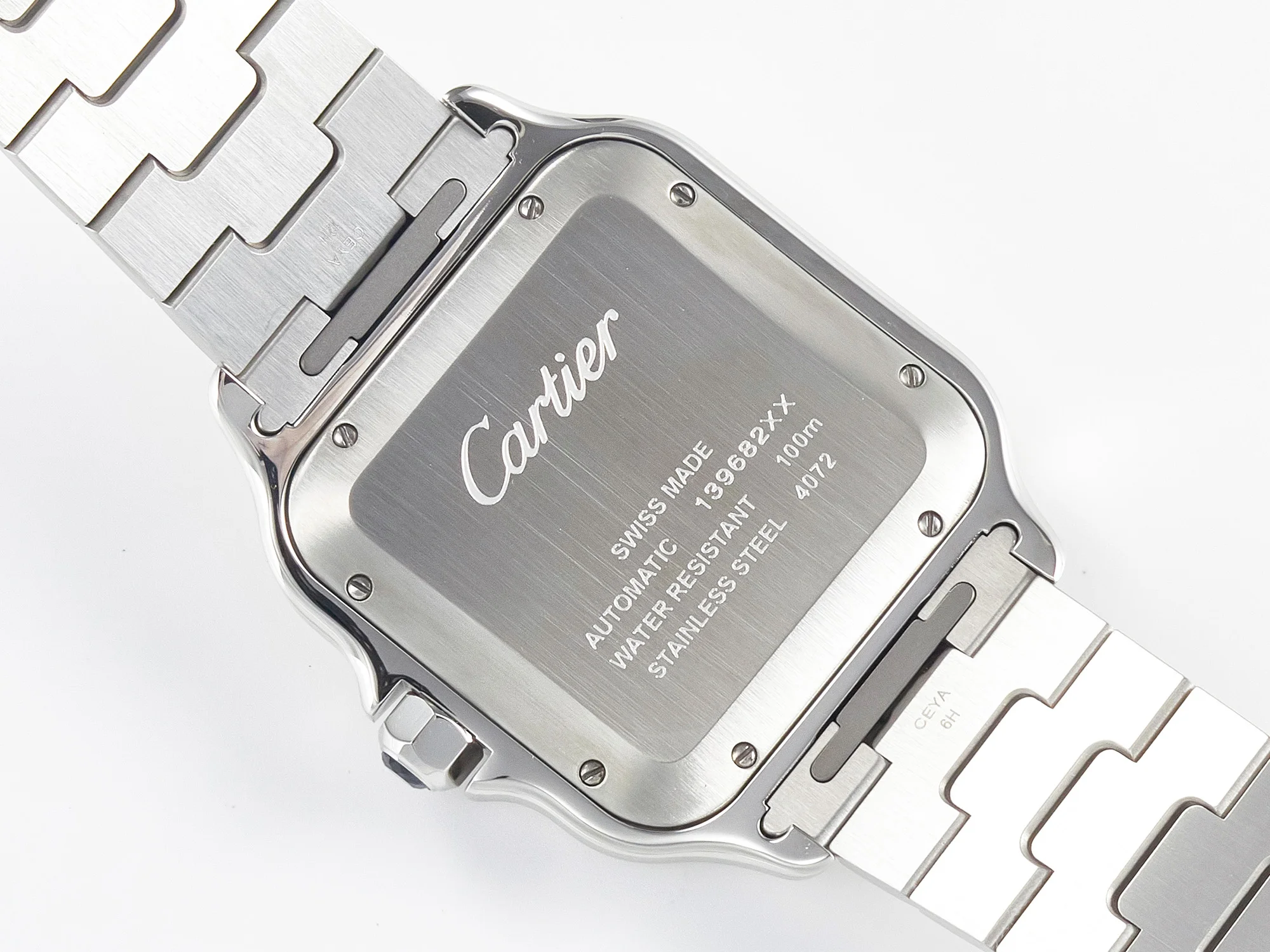 Santos de Cartier 40mm 2018 BVF 1:1 Best Edition YG Bezel White Dial on SS SmartLinks Bracelet MIYOTA 9015