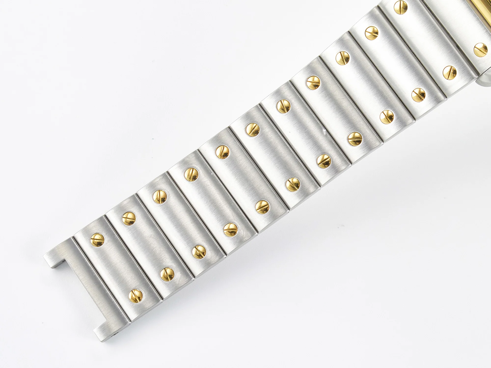 Santos de Cartier 40mm 2018 BVF 1:1 Best Edition YG Bezel White Dial on SS SmartLinks Bracelet MIYOTA 9015