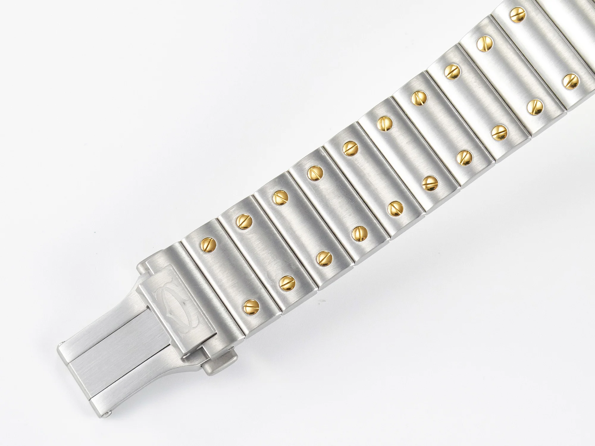 Santos de Cartier 40mm 2018 BVF 1:1 Best Edition YG Bezel White Dial on SS SmartLinks Bracelet MIYOTA 9015