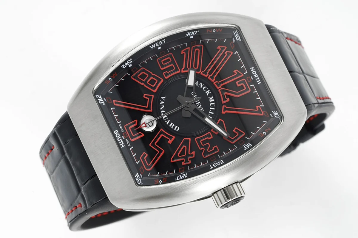 Vanguard Black Dial with Red Markers V 45