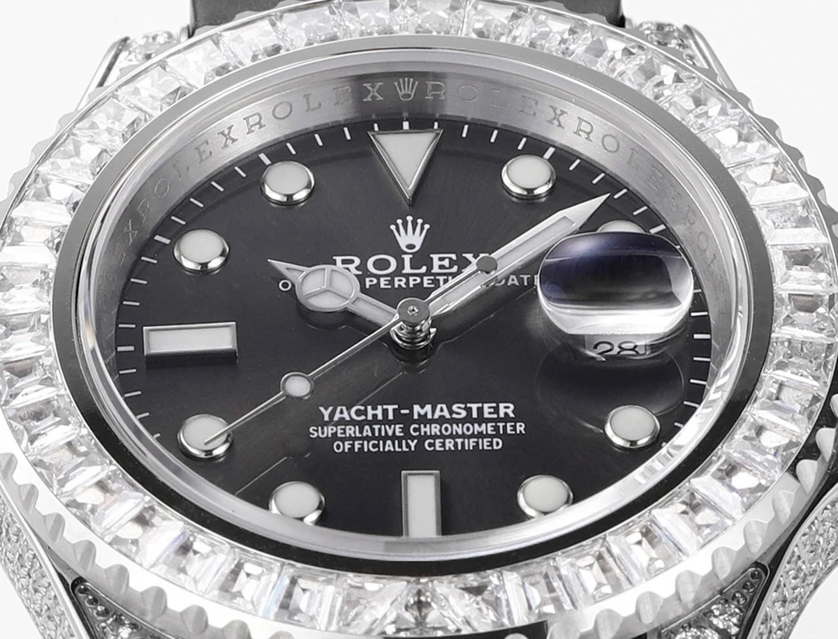 Yacht Master 40 Grey Dial with White Diamond Bezel